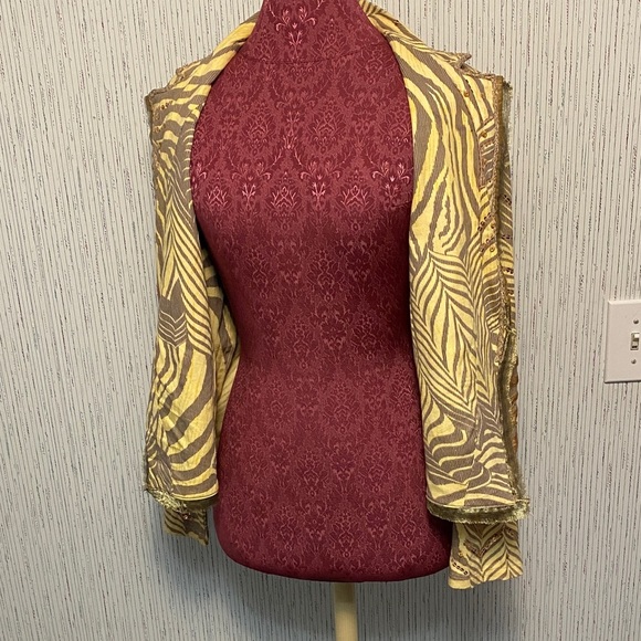 Sandy Starkman American Western Boho Textured Style Blazer Size Medium Vintage - Picture 11 of 14